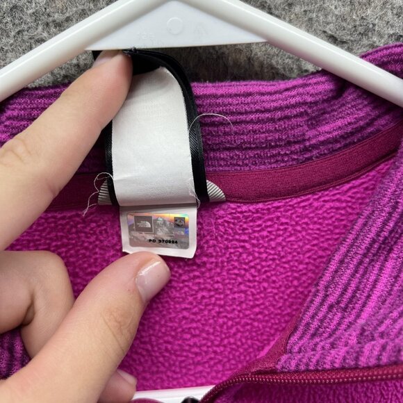 The North Face Sweater Womens Medium Pink Fleece Quarter Zip Pullover Outdoor - Picture 5 of 13